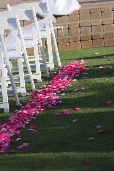 Pink Rose Wedding Ceremony Aisle Petals by Blume Events www.idoaz.com Wedding Aisles, Romantic ...