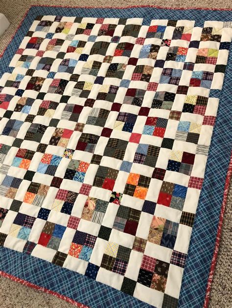 Scrappy 4 patch | Quilts, Quilt patterns, Scrap quilts