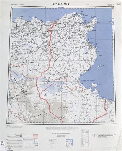 Large scale detailed topographic map of Tunisia with all cities and ...