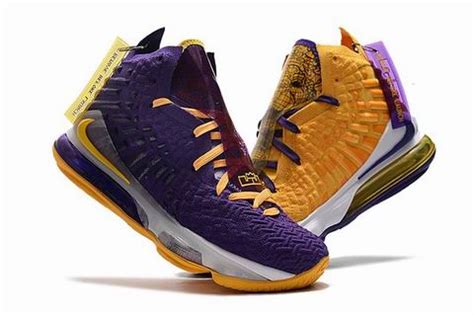 Nike Lebron James 17 shoes purple yellow