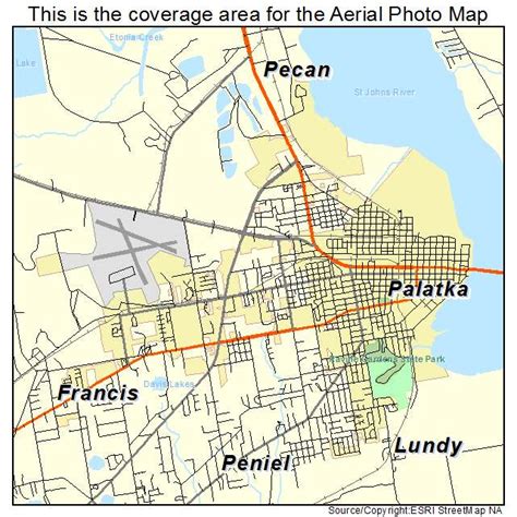 Aerial Photography Map of Palatka, FL Florida