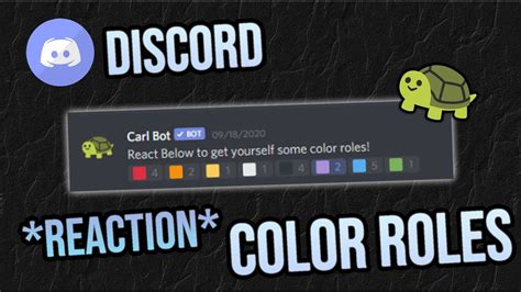 How to set up *REACTION Color Roles* In your Discord Server! [TUTORIAL ...