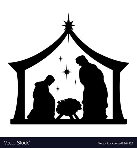 Christmas nativity scene17 Royalty Free Vector Image