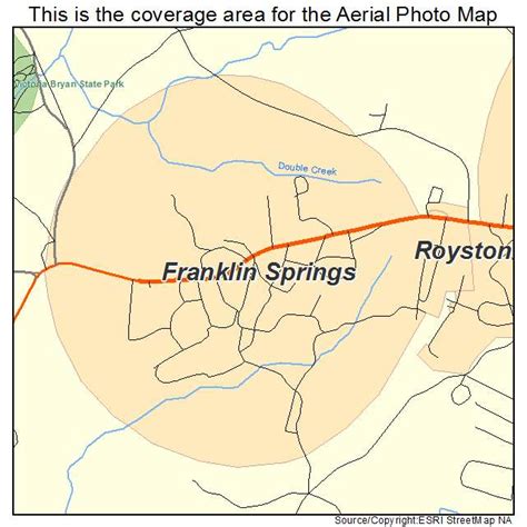 Aerial Photography Map of Franklin Springs, GA Georgia