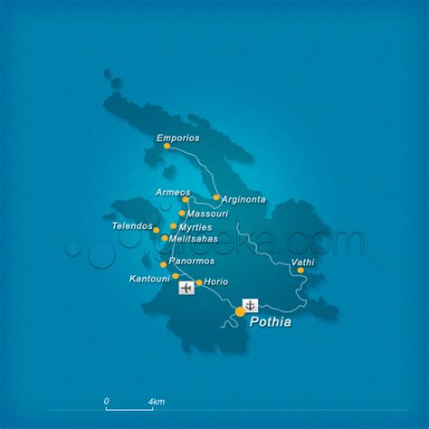 Map of Kalymnos island, Greece - Greeka.com