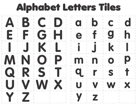 Printable Letter Tiles