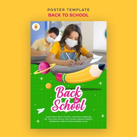 Free PSD | Back to school poster template