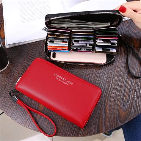 2019 Large Capacity Wristlet Women Wallets 27 Slots Card Holder Phone Pocket Female Wallet ...