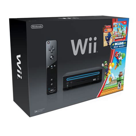 Nintendo Wii bundle with New Super Mario Bros.™ Wii game and Exclusive Music CD - BLACK - TVs ...