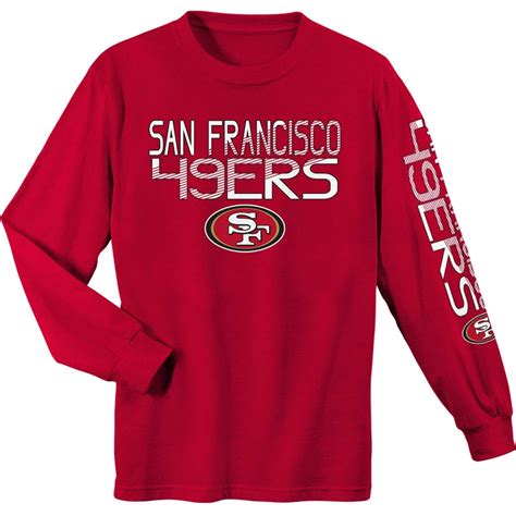 NFL San Francisco 49ers Youth Long Sleeve Cotton Tee - Walmart.com ...