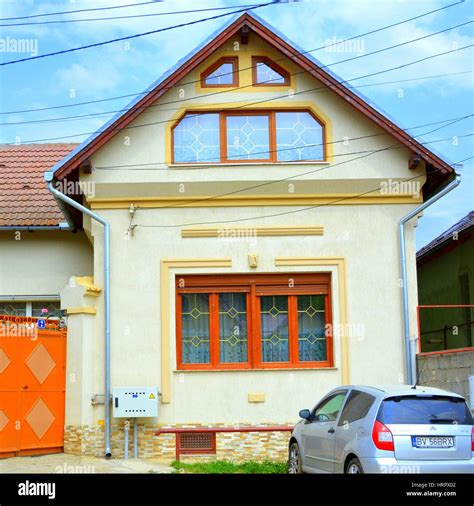 Typical house in the city Codlea, Transylvania, Romania Stock Photo - Alamy