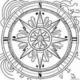 Vintage Compass Coloring Page 33324 26350 sketch template