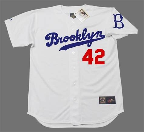 JACKIE ROBINSON | Brooklyn Dodgers 1955 Away Majestic Baseball ...