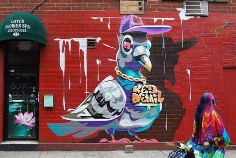 Gangster Pigeon by @keydetail #globalstreetart #unitedstates #gangsta #bling #graffiti #style ...