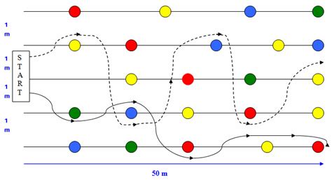 Test 1 and 2 with training cones (Test 1-3 colours THEME: green, blue,... | Download Scientific ...