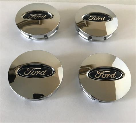 4x 66mm Ford Chrome Wheel Center Caps – 6 Side Auto