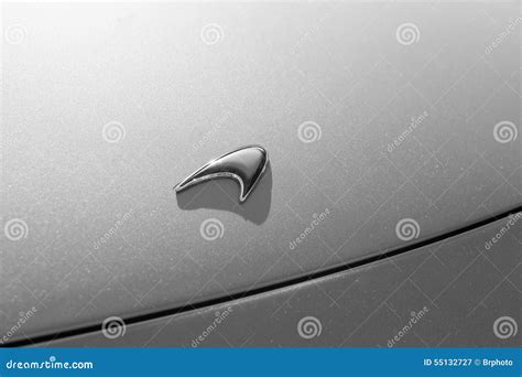 McLaren emblem on display editorial photography. Image of power - 55132727