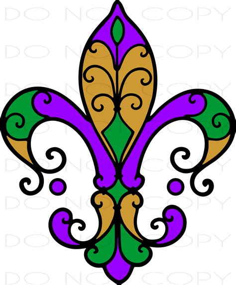 Mardi Gras Fleur De Lis SVG Digital Download for Cricut, Silhouette, etc.