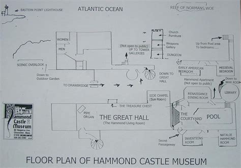 Saki's World :: Hammond Castle - interior :: castle_floorplan_4