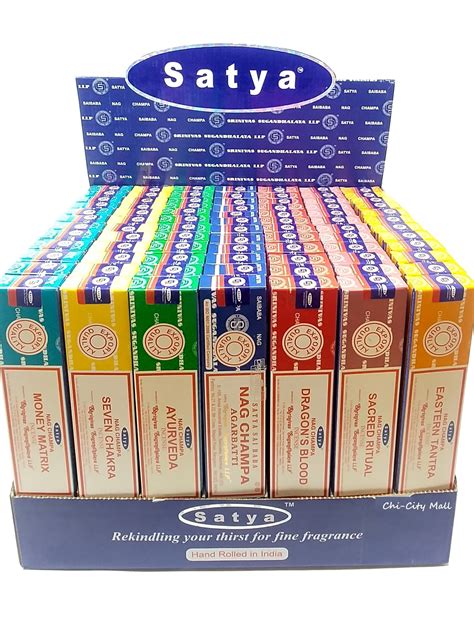 Buy (7-Pack/105g) - Satya Nag Champa Incense Sticks | Assorted Gift Set ...