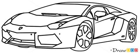 Lamborghini Aventador Drawing Outline at PaintingValley.com | Explore ...