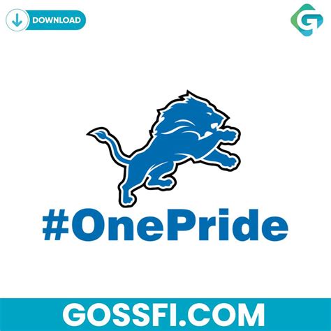 One Pride Detroit Lions Football Svg Digital Download - Gossfi.com