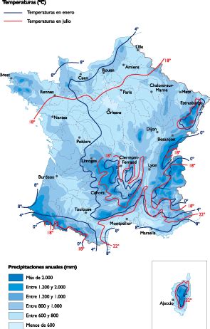 France Climate map | Vector World Maps