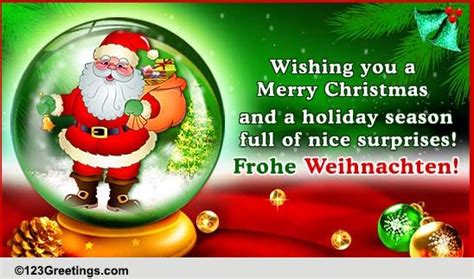 Say 'Merry Christmas' In German! Free German eCards, Greeting Cards | 123 Greetings