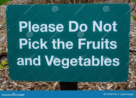 Please Dont Pick the Fruits and Vegetables Stock Image - Image of dont ...