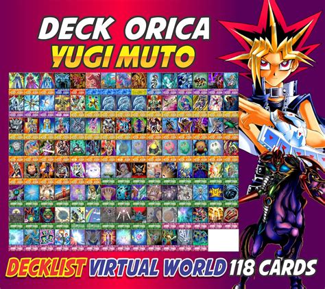 Yugi Muto 118 Cards Deck Anime Orica virtual World - Etsy