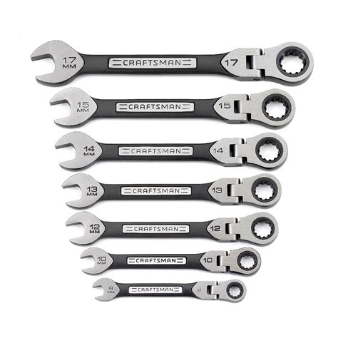 Craftsman 7 pc. Metric Universal Flex Ratcheting Wrench Set