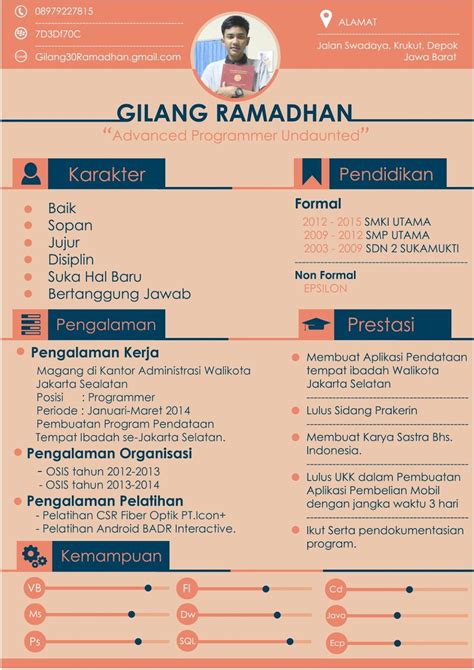 Gambar Contoh Cv Beasiswa Yang Menarik Terbaru Dan Terlengkap Untuk - Riset