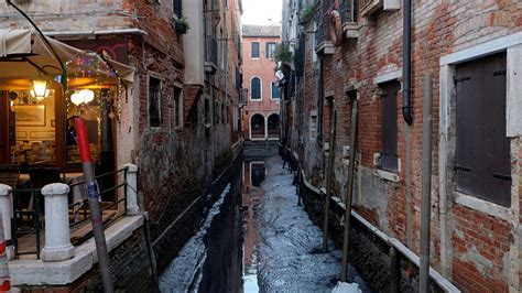 Venice canals almost run dry just two months after flooding | World News | Sky News