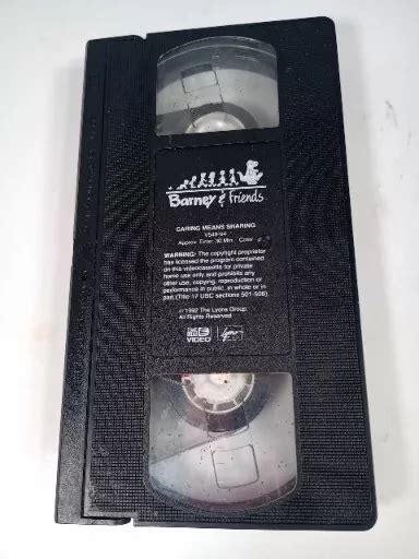 BARNEY FRIENDS CARING Means Sharing VHS Video Tape Only Kid Songs Time Life 1992 EUR 9,22 ...