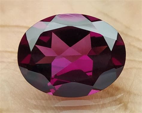 Natural purple Rhodolite garnet faceted oval loose gemstone | Etsy