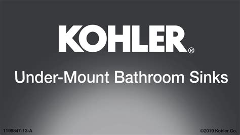 Quick Install - KOHLER Under-Mount Bathroom Sinks - YouTube