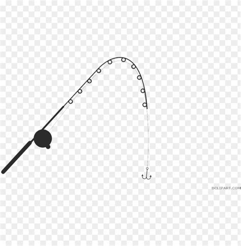 Fishing Pole Clipart - Fishing Rod Clipart Outline PNG Transparent With Clear Background ID ...