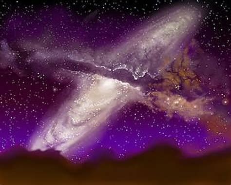 Milky Way/Andromeda Collision (artist's impression) | Galaxy photos, Andromeda galaxy, Milky way ...