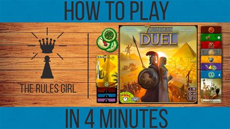 How to Play 7 Wonders Duel in 4 Minutes - The Rules Girl - YouTube