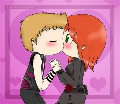 KIss - Hawkeye & Black Widow Fan Art (33897485) - Fanpop