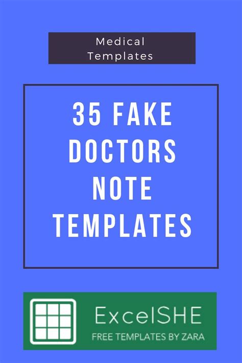 35 Fake Doctors Note Templates | Budget template, Budget template free, Budgeting