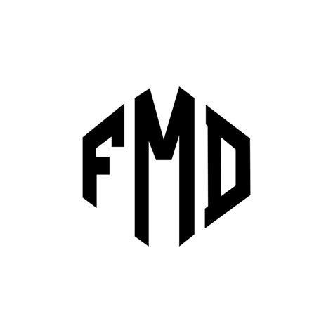 FMD letter logo design with polygon shape. FMD polygon and cube shape ...