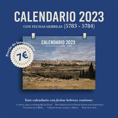 PRECIO LIQUIDACION!!! Calendario 2023 con fechas hebreas - Librería los ...