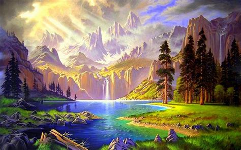 Paradise on earth Cityscape Painting, Art Painting Acrylic, Diamond Painting, Oil Painting ...