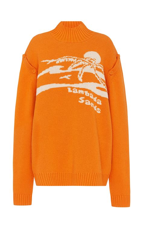 Christopher Esber - Women's Lambada Sands Oversized Knit Sweater - Orange - Moda Operandi in ...