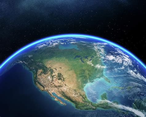 Earth from space North America Photograph by Johan Swanepoel - Pixels