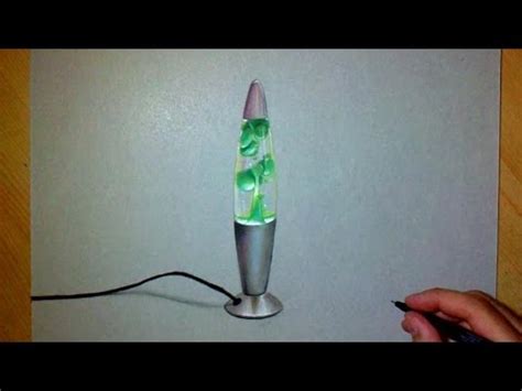 Reaslitic Drawing a Green Lava Lamp - YouTube
