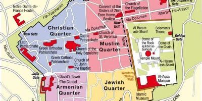 Jerusalem map - Maps Jerusalem (Israel) - Districts