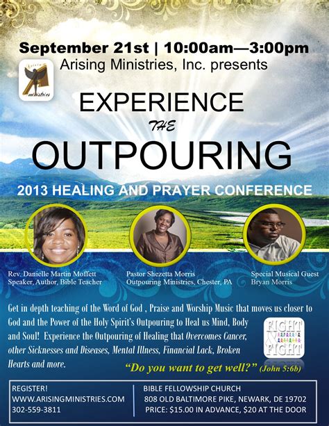 2013 "Experience the Outpouring" Healing & Prayer Conference Tickets ...