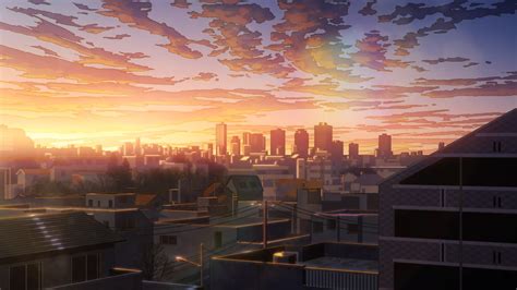 Download Sunset Anime City Anime Sunset HD Wallpaper